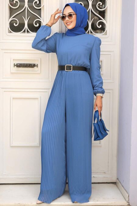 İndigo Blue Hijab Overalls 2897IM